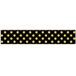 Polka Dots - Gold Yellow on Black Flano Scarf (Large)