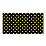 Polka Dots - Gold Yellow on Black Satin Wrap