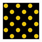 Polka Dots - Gold Yellow on Black Medium Glasses Cloth