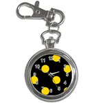 Polka Dots - Gold Yellow on Black Key Chain Watch