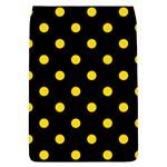 Polka Dots - Gold Yellow on Black Removable Flap Cover (L)