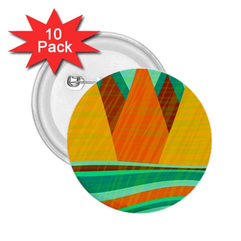 Orange and green landscape 2.25  Buttons (10 pack)  from ArtsNow.com Front