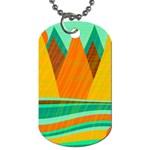 Orange and green landscape Dog Tag (Two Sides)