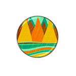 Orange and green landscape Hat Clip Ball Marker