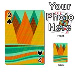 Orange and green landscape Playing Cards 54 Designs 