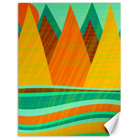 Orange and green landscape Canvas 18  x 24   from ArtsNow.com 17.8 x23.08  Canvas - 1