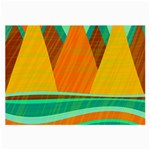 Orange and green landscape Large Glasses Cloth (2-Side)