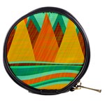 Orange and green landscape Mini Makeup Bags