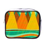 Orange and green landscape Mini Toiletries Bags