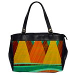 Orange and green landscape Office Handbags