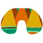 Orange and green landscape Travel Neck Pillows