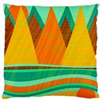 Orange and green landscape Standard Flano Cushion Case (One Side)