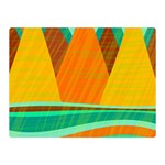 Orange and green landscape Double Sided Flano Blanket (Mini) 