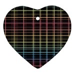 Neon plaid design Ornament (Heart) 