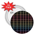 Neon plaid design 2.25  Buttons (10 pack) 