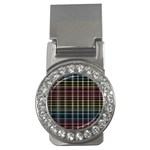 Neon plaid design Money Clips (CZ) 