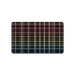 Neon plaid design Magnet (Name Card)