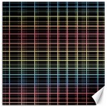 Neon plaid design Canvas 12  x 12  