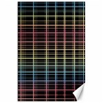 Neon plaid design Canvas 20  x 30  