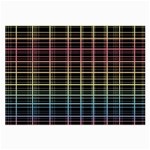 Neon plaid design Large Glasses Cloth