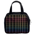 Neon plaid design Classic Handbags (2 Sides)