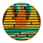 Decorative autumn landscape Round Mousepads