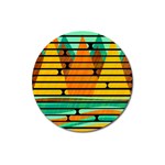 Decorative autumn landscape Magnet 3  (Round)