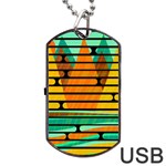 Decorative autumn landscape Dog Tag USB Flash (One Side)