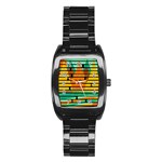 Decorative autumn landscape Stainless Steel Barrel Watch