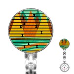 Decorative autumn landscape Stainless Steel Nurses Watch