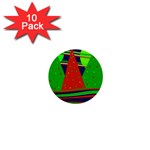 Magical Xmas night 1  Mini Buttons (10 pack) 