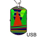 Magical Xmas night Dog Tag USB Flash (One Side)