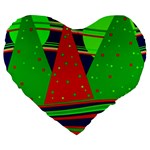 Magical Xmas night Large 19  Premium Heart Shape Cushions