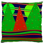 Magical Xmas night Large Flano Cushion Case (Two Sides)