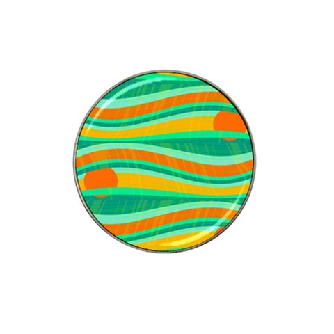 Green and orange decorative design Hat Clip Ball Marker (10 pack) from ArtsNow.com Front