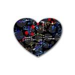 Blue confusion Rubber Coaster (Heart) 