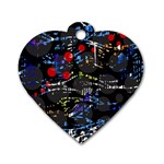 Blue confusion Dog Tag Heart (Two Sides)