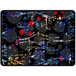 Blue confusion Fleece Blanket (Large) 