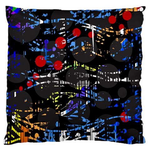 Blue confusion Large Cushion Case (Two Sides) from ArtsNow.com Back