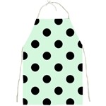 Polka Dots - Black on Pastel Green Full Print Apron