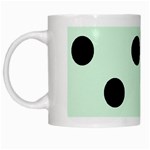 Polka Dots - Black on Pastel Green Black Mug