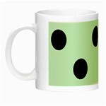 Polka Dots - Black on Pastel Green Night Luminous Mug