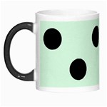 Polka Dots - Black on Pastel Green Morph Mug