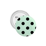 Polka Dots - Black on Pastel Green 1.75  Button