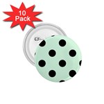 Polka Dots - Black on Pastel Green 1.75  Button (10 pack)