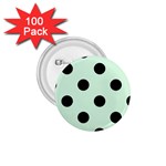 Polka Dots - Black on Pastel Green 1.75  Button (100 pack)