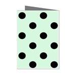 Polka Dots - Black on Pastel Green Mini Greeting Cards (Pkg of 8)