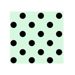 Polka Dots - Black on Pastel Green Greeting Card 5  x 7 