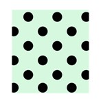 Polka Dots - Black on Pastel Green Greeting Card 4.5  x 6 