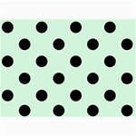 Polka Dots - Black on Pastel Green 5  x 7  Photo Cards